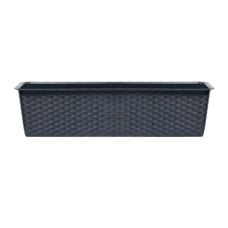 Glenford Planter, Anthracite, 17cm H x 80cm W x 17cm D