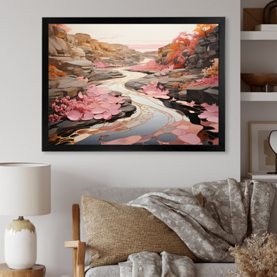 " Pink Meandering River Endless Journey I "