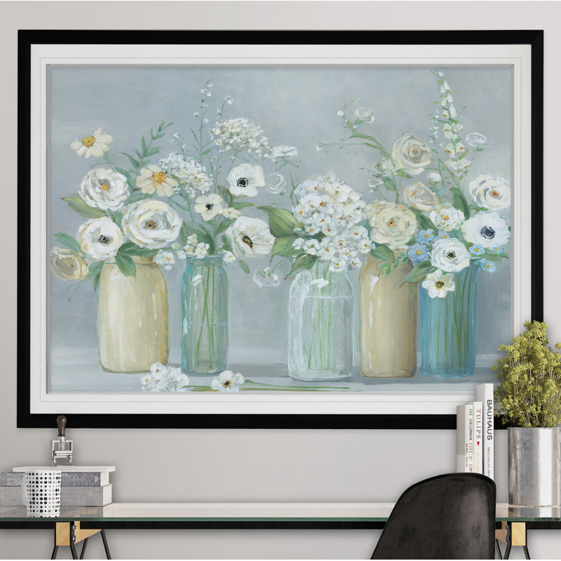 « Blooming Meadow Beauties » - reproduction, H 30 po x l 40 po, Impression encadrée, Noir