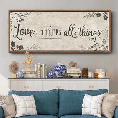 Love Conquers - toile encadrée
