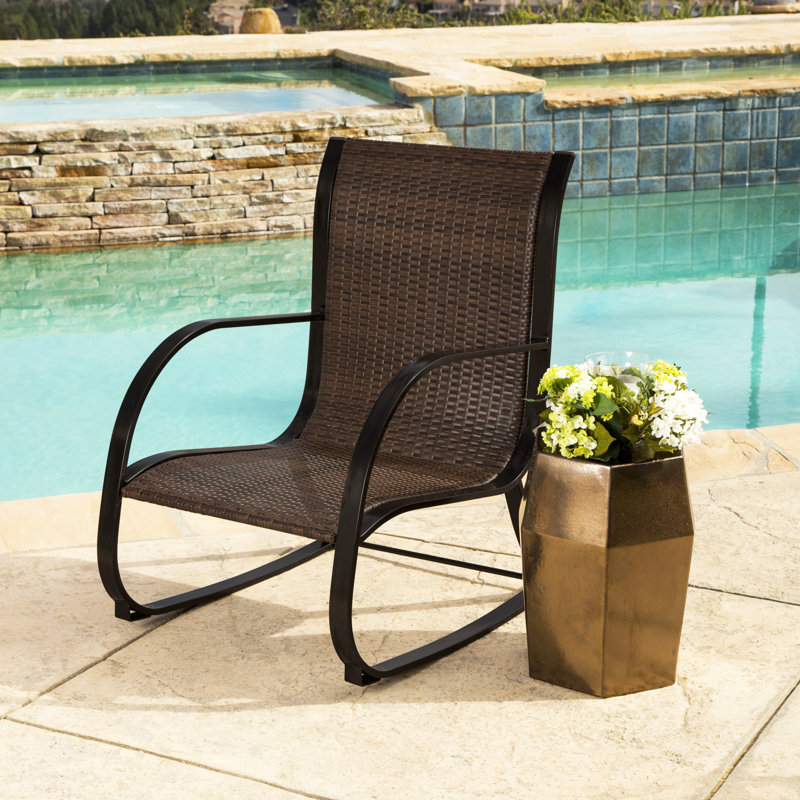 Saechao Wicker Outdoor Chair, Espresso