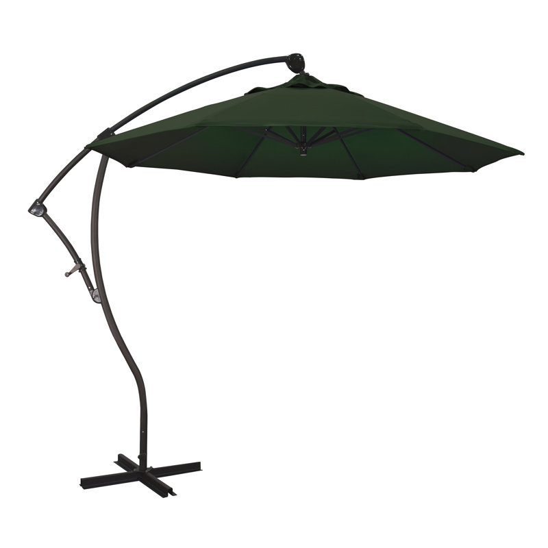 Parasol en porte-à-faux 9' Welwyn, Toile verte Pacifica