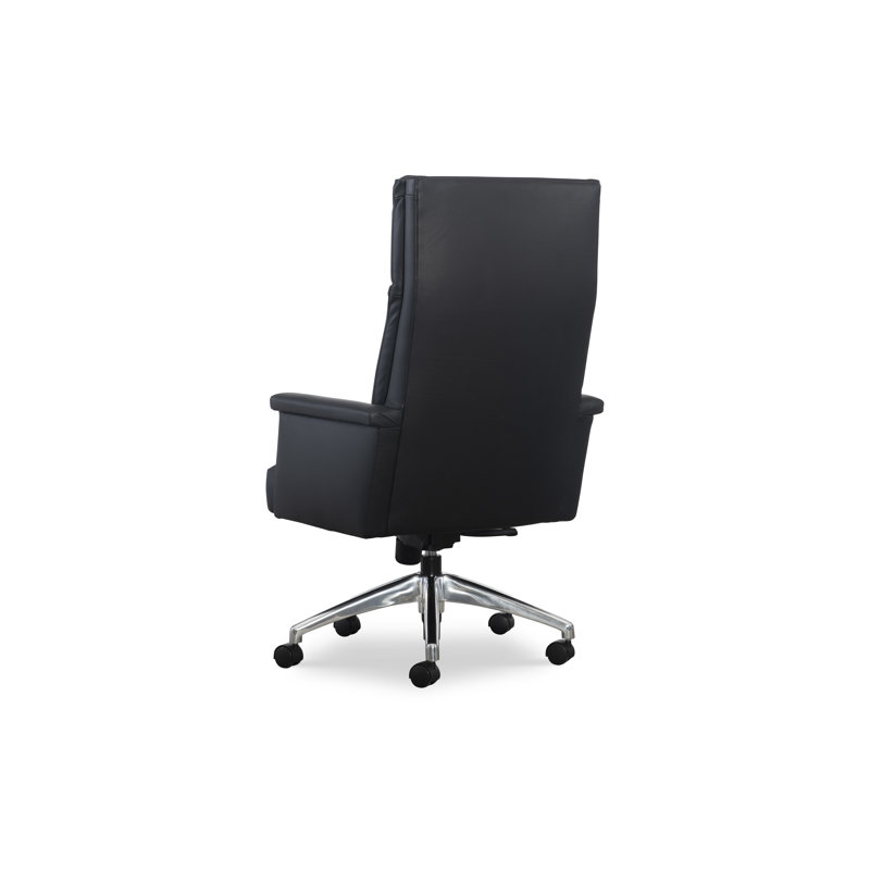 H&M Custom Upholstery Swivel Executive Chair, Fergus Navy