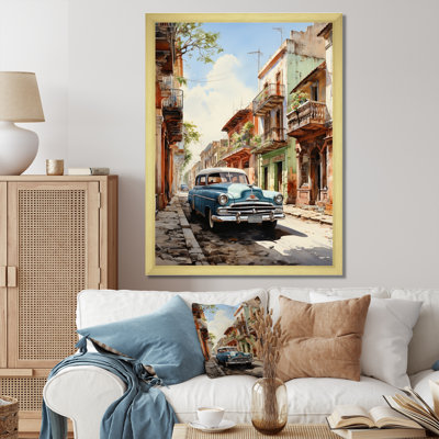 Irvings Turquoise Cuba Classic Cars sur toile