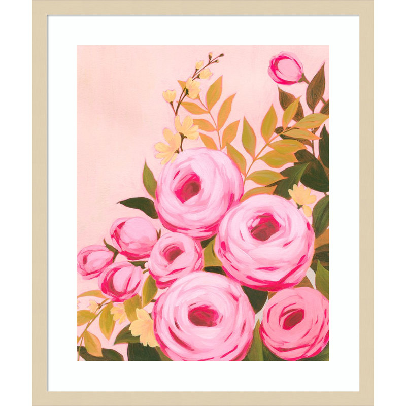 «Vibrant Roses II» par Grace Popp, impression sur bois encadrée, H 25 po x l 21 po