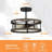 Thanos Manufactured Wood Semi Flush Mount