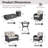 Esquer 8-Piece Outdoor Wicker Family Gathering Loveseat Conversation Set With Rocking & Swivel Chairs And Fire Pit Table-1084958637-1084958675