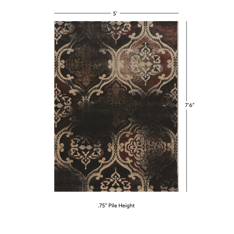 Mckim Oriental Indoor Rug, Rectangle 5' x 7'6"