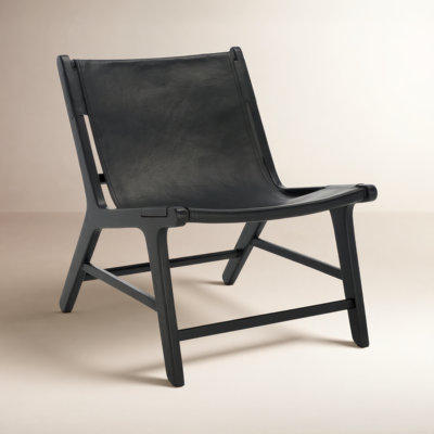 Corrigan Studio® Teak Genuine Leather Armchair