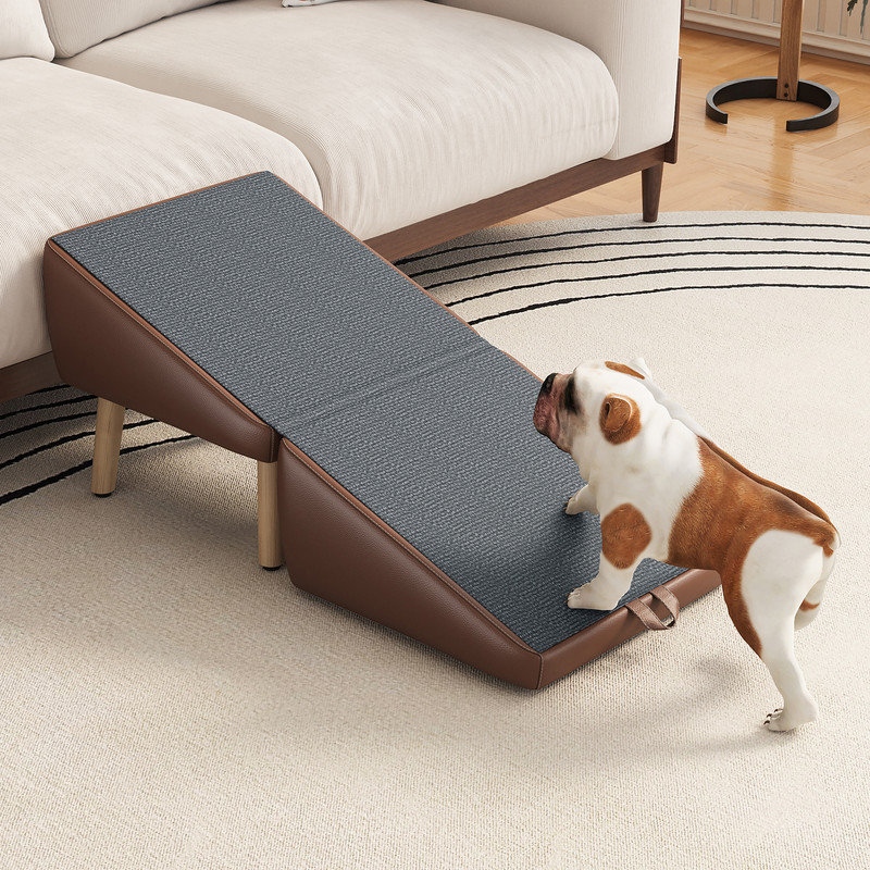 Escalier pliable pour animaux 2 en 1 pour chiot, Brown/Grey
