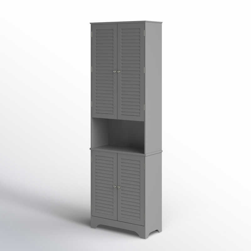 Armoire à linge autoportante Ajeta, Gris