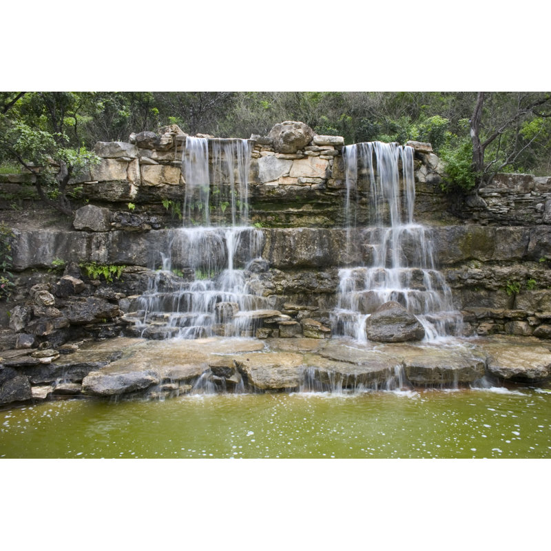 Double Waterfall - Wrapped Canvas Print, 30cm H x 46cm W x 3.8cm D
