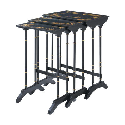 Brushwork Solid Wood Nesting End Table
