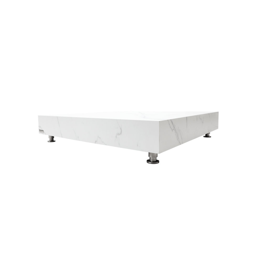 BIANCO Marmor Porzellan Couchtisch 118 x 118 x 23.9 cm