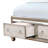 Eastern King Storage Panel Bed Metallic Platinum