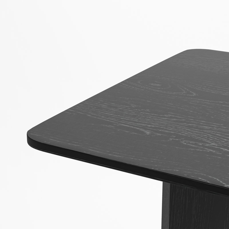 Ensemble de table de salle à manger 7 pièces 7 pièces avec 6 chaises rembourrées 67 po, Black, White/Black