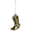 Ornement de botte, verre, argent et or