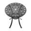 Table d'extérieur en fonte d'aluminium de 26,22 po - structure noire, trou de parasol, 14,12 lb, capacité de 4 places assises, patio de 160 lb, poids de 4 lb, assemblage simple