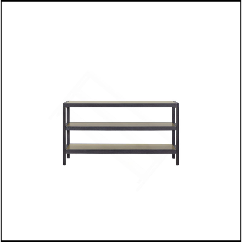 Console Table W/ Metal Insets