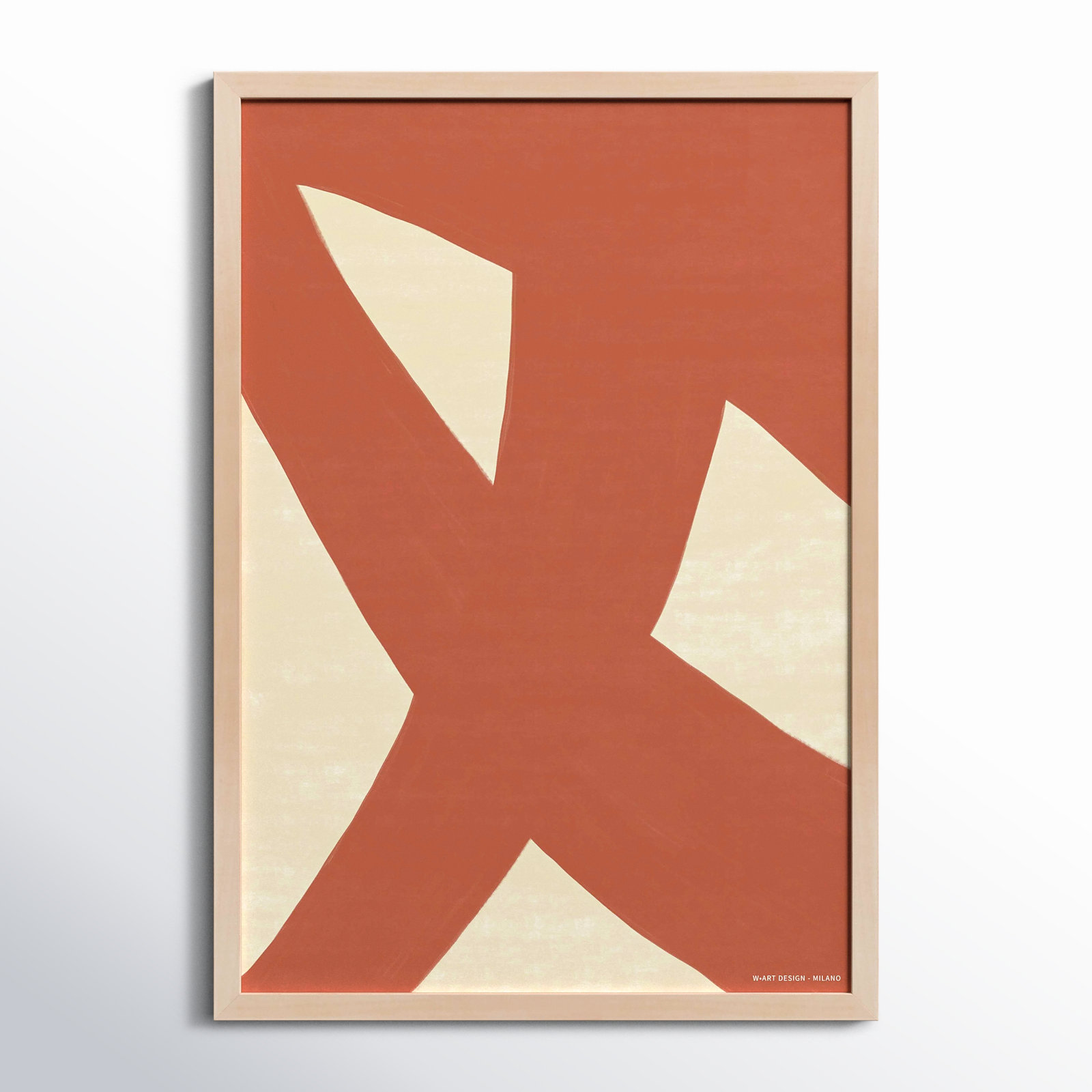 Depner Form & Fusion 3, Maple Framed Paper, 50" H x 35" W x 1.25" D