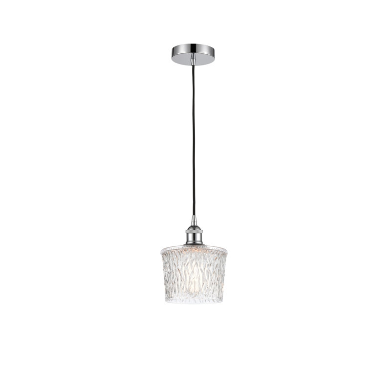 Luminaire suspendu en forme de cloche à 1 lumière Niabo, Chrome poli