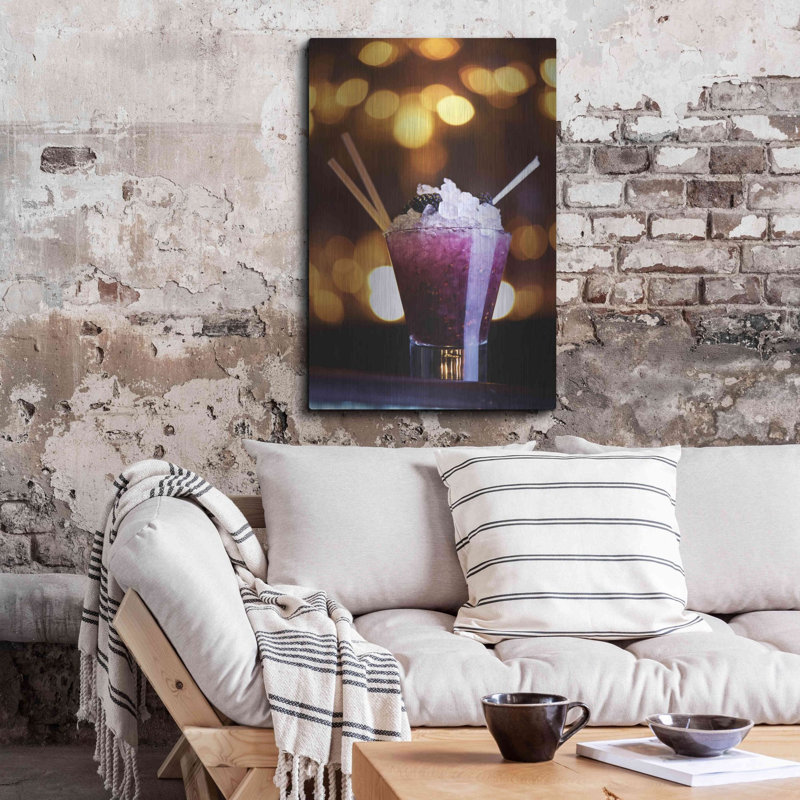 Mauve violet, art mural en métal, H 36 po x l 24 po