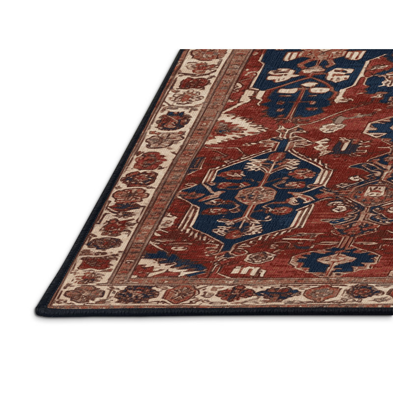 Tapis brun lavable à la machine, Rond 3 pi
