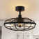 Kayaan 21'' Caged Ceiling Fan with LED Lights and Remote, 6 Speed,DC Motor, 5''/10'' Downrods