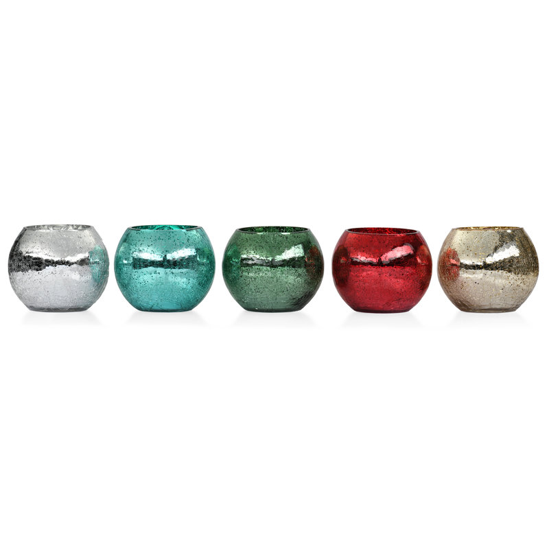 Parisian Large Glass Votive Candle Holder, Green