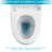 Ceramic Toilet With Skirted Bowl And Peaceful Seat One 360-Degrees Cleaning