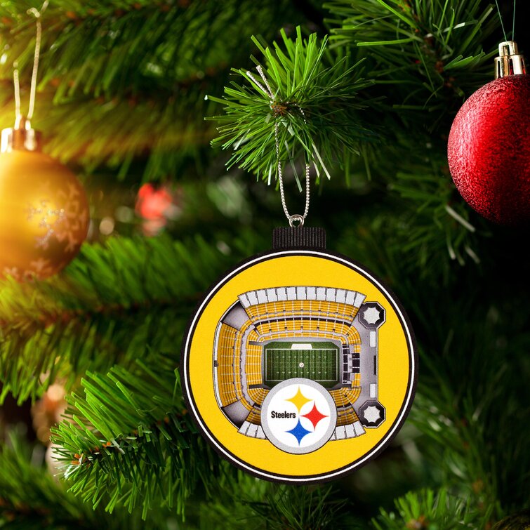 Pittsburgh Steelers NFL StadiumView Layered Wood Christmas Ornament