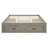 Queen Platform Bed Frame with 6 Storage Drawers, Antique Gray Finish-1676791945-1676791947