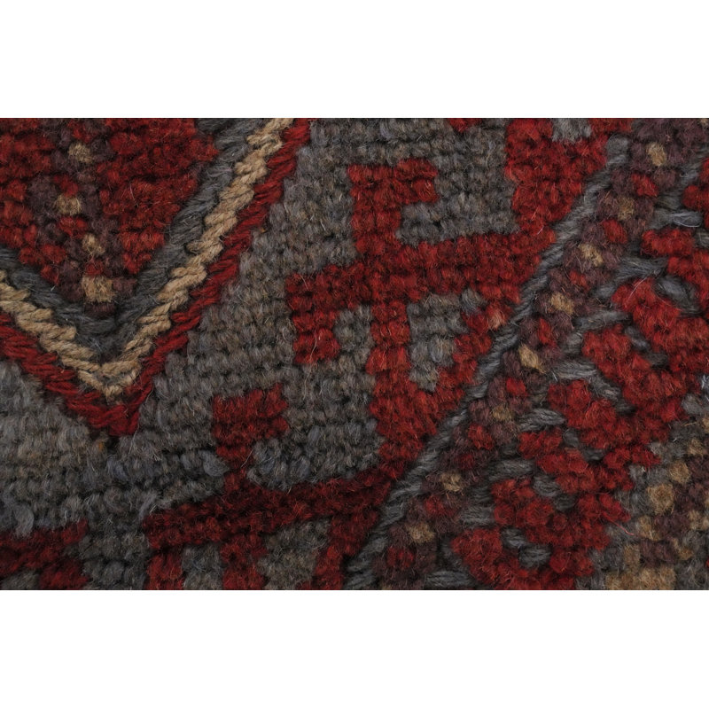Geometric Wool Runner Rug 2x7