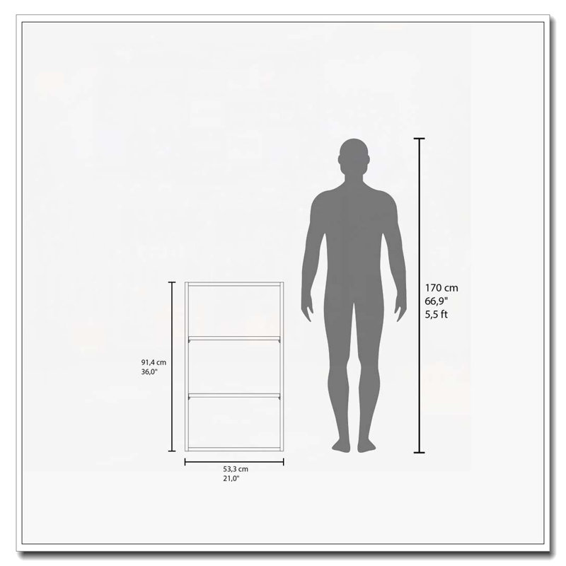 Black Wall Cabinet with Open Storage, Black