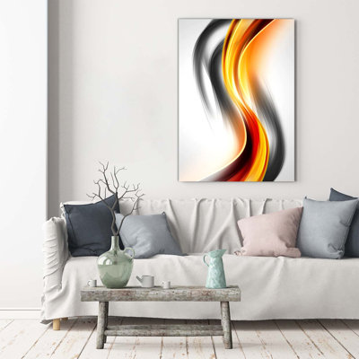 Waves Abstraction - Wrapped Canvas Print