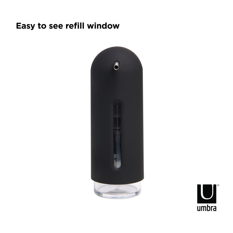 Black Soft-Touch Penguin Soap Dispenser with Window