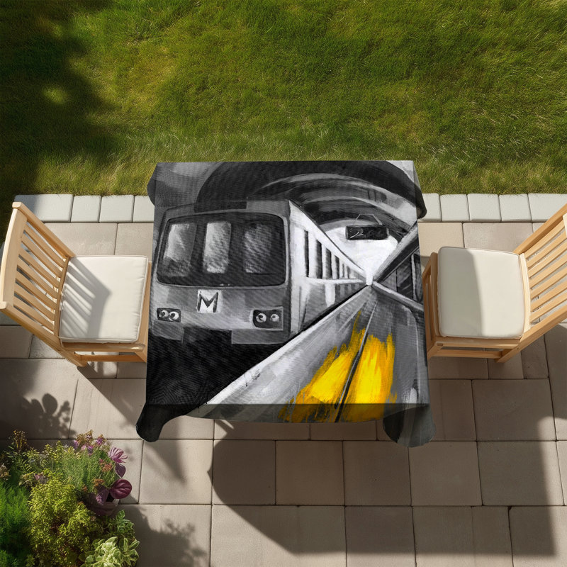 Urban Life Gray Tablecloth - Indoor/Outdoor Home Decor