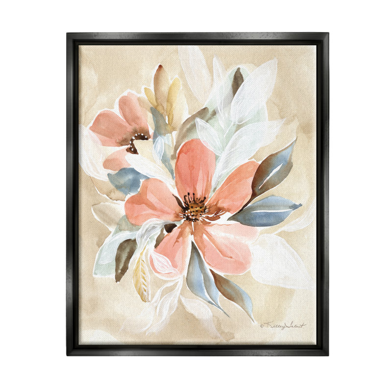 «Pink Lily Floral», art mural sur toile flottante par Kelley Talent, H 21 po x l 17 po x P 1,7 po