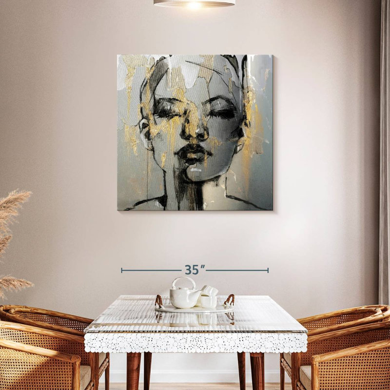 Impression sur toile Modern Portrait, H 36 po x l 36 po x P 1,25 po