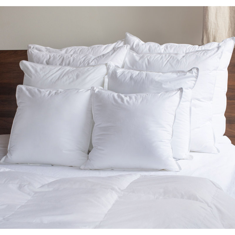 White Cotton Down Alternative Euro Throw Pillow Inserts, 26" x 26", Set of 2
