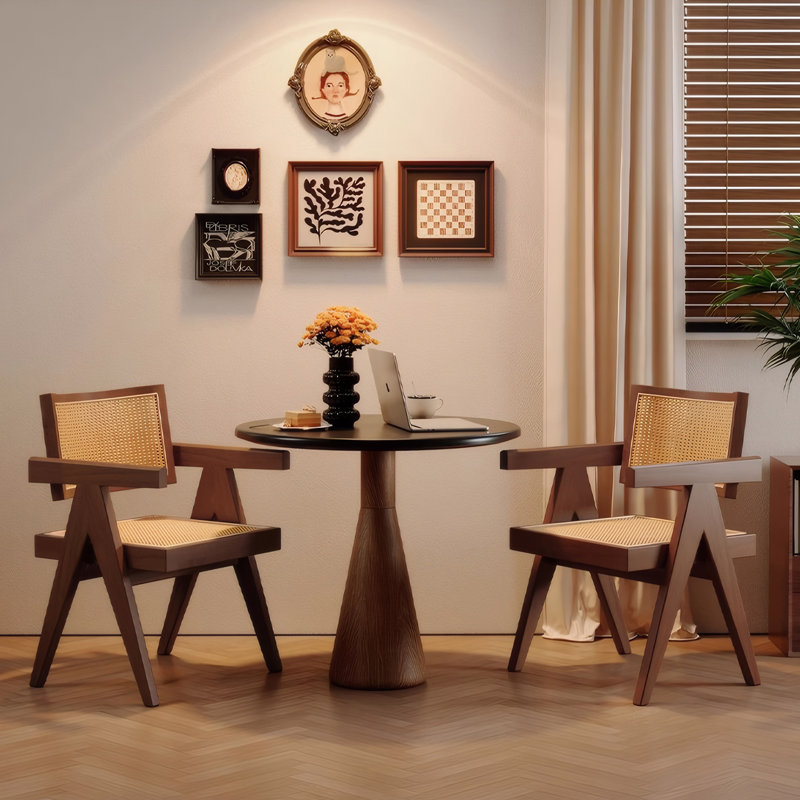 Ensemble de 2 chaises de salle à manger modernes Mid-Century et fauteuils confortables, 2