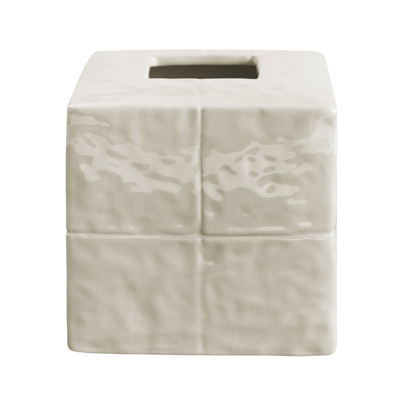 Natural Cream Ceramic Square Freestanding Tissue Holder