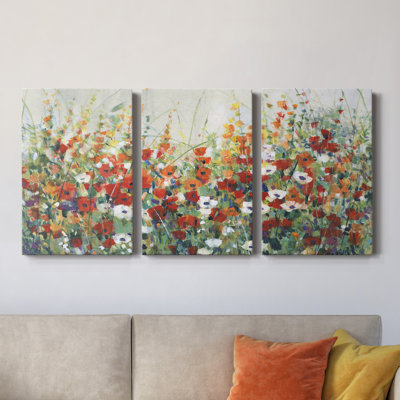 " Garden In Bloom II " 3 - Pieces