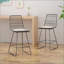 Tabourets de comptoir d'extérieur modernes avec coussins résistants à l'eau, pour l'intérieur et l'extérieur, ensemble de 2-650190684