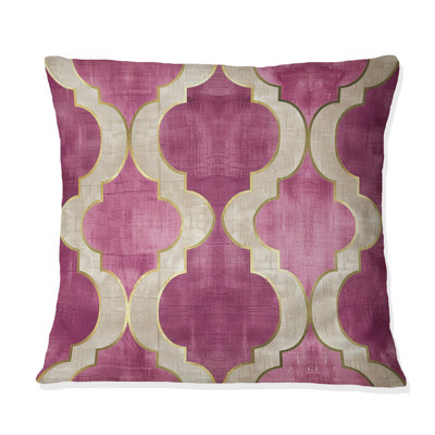 Coussin Magenta Quatrefoil Glam III - Transitional