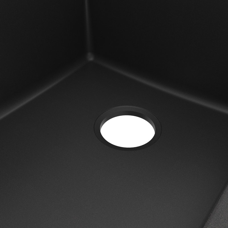 Évier de cuisine à simple cuve en composite 33 po x 22 po Karran, Noir