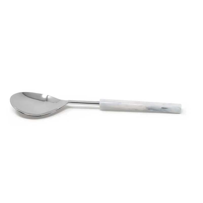 Cake/Salad Server Set With Marble Handle