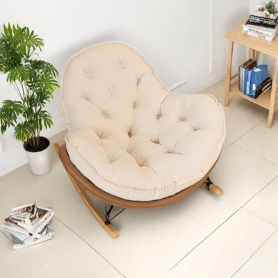 Chaise berçante ergonomique en chenille