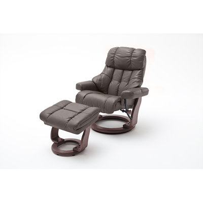 Manuell verstellbarer Relaxsessel Darcelle mit Hocker