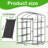 57" Walk-In Garden Greenhouse with Adjustable Shelves, Space-Saving Design, Heavy-Duty Steel Frame and PVC Cover for Plants, Flowers & Vegetables